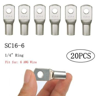 Imagem de Terminais de crimpagem: 20 unidades de cobre puro estanhado SC, tamanh