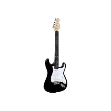 Imagem de Guitarra elétrica giannini g-100 satandard strato,  Preto BK/WH