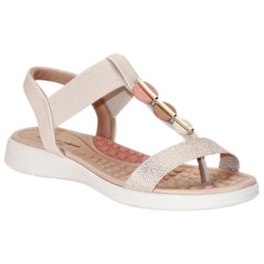 Imagem de Sandália Modare Floather Elastano Anatomica Casual Feminina Creme, Cre