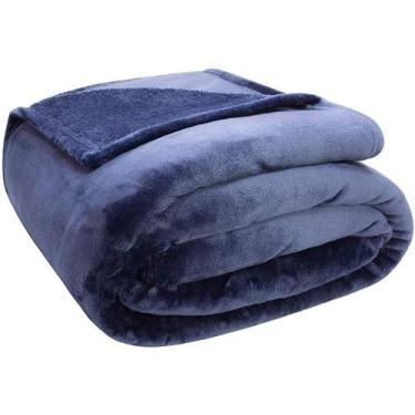 Imagem de Cobertor Camesa Velour 300g Solteiro 150x220cm Marinho