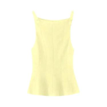 Imagem de Top Cropped Elegante Feminino Com Ombros Descidos E Laço, Sem Mangas, 