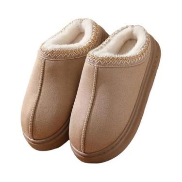 Imagem de Chinelos De Plataforma Fluffy De Inverno Para Mulheres, Quentes E Conf