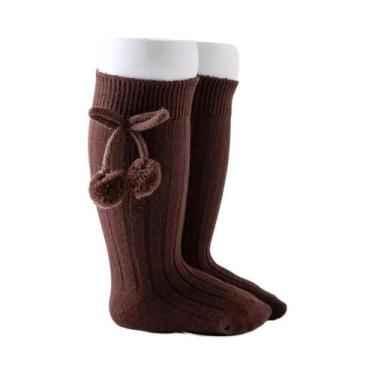 Imagem de Meias De Princesa Até O Joelho Para Meninas Bebê Com Estampa De Cereja