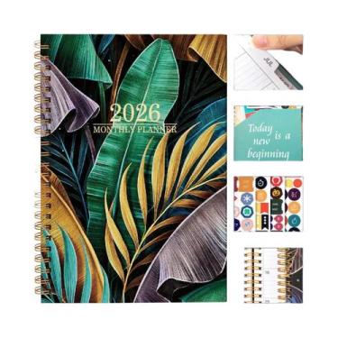 Imagem de Caderno Espiral 2026: Diário, Calendário E Bloco De Notas Com Tema Flo