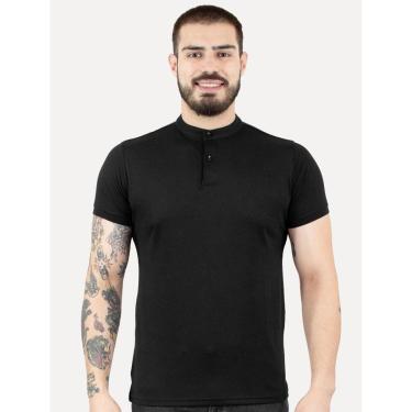 Imagem de Polo Dixen Masculina Piquet Gola Padre Lisa Preta-Masculino