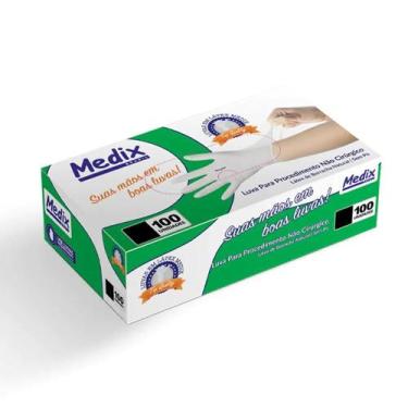 Imagem de Luva Procedimento Latex  M Com 100 Unidades - SUPERMAX BRASIL