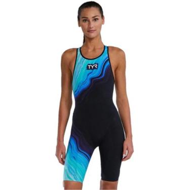 Imagem de Maiô TyR Venzo Volconyx Costas Aberta - Adulto, 26 US, Preto, Azul
