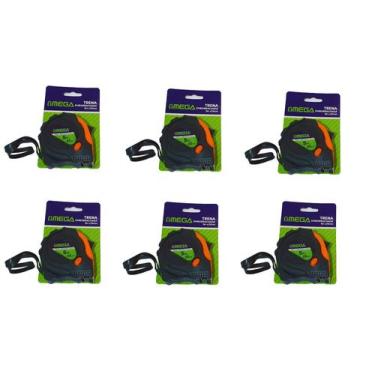 Imagem de 06 trena emborrachada mega 5m x 25mm com trava