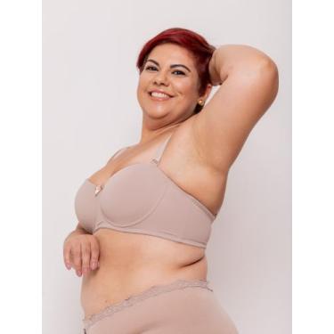 Imagem de Sutiã Sustentação sem alça Plus Size - Qtal Lingerie, Chocolate, 48