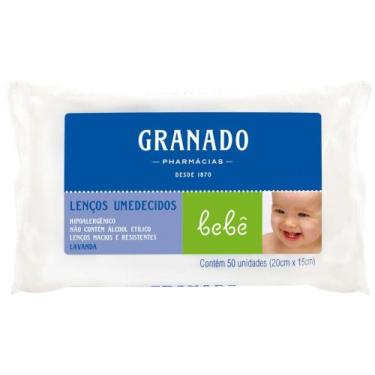 Imagem de Lenço Umedecido Granado Lavanda - 50 Unidades