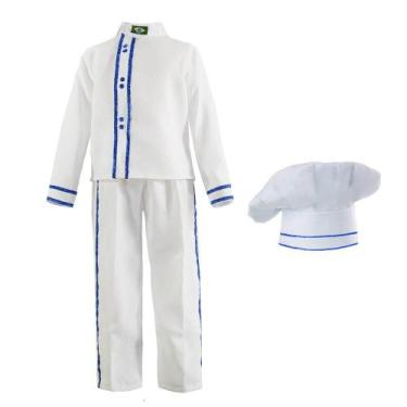 Imagem de Fantasia Adulto Chef de Cozinha Masculina Com Chapéu - Fantasias Carol