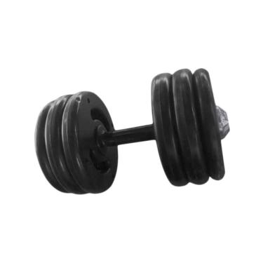 Imagem de Dumbbell Injetado Pegada Emborrachada 24kg para Musculação e Treinamento Funcional em Ferro Fundido Anilhas Fitness