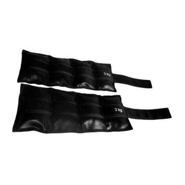 Imagem de Par de Caneleiras Tornozeleiras 3,0kg CT300A para Academia e Fisioterapia com Tecido Resistente Anilhas Fitness