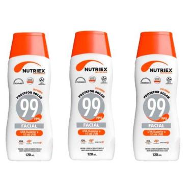 Imagem de Kit 3 Protetor Solar Fps 99 Facial Nutriex Profissional 120ml