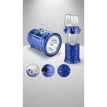 Imagem de Lanterna Solar Retrátil LED 6 Leds Azul - Congratulations Store