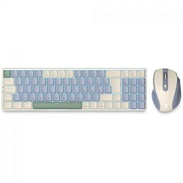 Imagem de Combo Office Redragon BS-8772, Wireless 2.4G, Teclado e Mouse, Azul e 