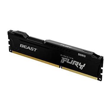 Imagem de KF318C10BB/4 - Memória de 4GB DIMM DDR3 1866Mhz FURY Beast Black 1,5V 1Rx8 240 pinos para desktop/gamers