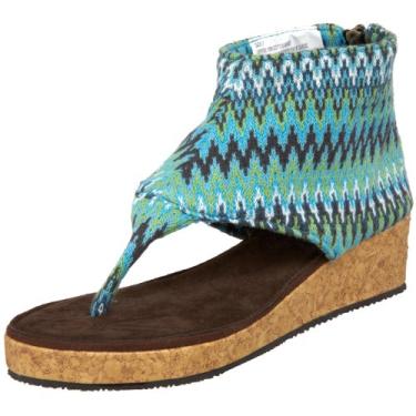 Imagem de Sun Luks by Muk Luks Sandália feminina Gôndola, Turquesa, 6