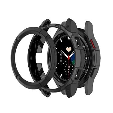 Imagem de Capa Protera Case Protetor de Coroa Marca 123Smart Compatível com Galaxy Watch 4 46mm Watch4 Classic 46mm SM-R890 SM-R895 / Watch 6 47mm SM- R950 R955 Preto Anti impacto