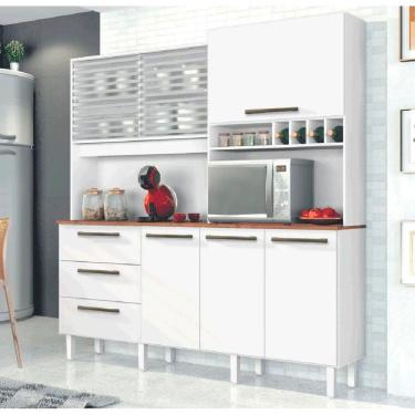 Imagem de Cozinha Compacta Com Armário Mega 6 Portas 3 Gavetas - Zanzini