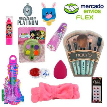 Kit de maquiagem infantil Cosméticos Maquiagem Brinquedos com Bolsa  Carnaval Cosplay Princesa Jogo Meninas Jogo Presente Conjunto de Presente