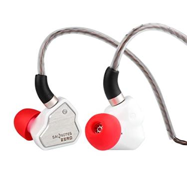 Imagem de Linsoul 7Hz Salnotes Zero Fone de ouvido intra-auricular com driver dinâmico de 10 mm HiFi IEM com diafragma de metal composto e placa frontal de aço inoxidável Cabo OFC de 2 pinos destacável