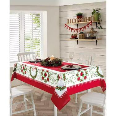 Imagem de Toalha Mesa 160X250cm Athenas Natal 91 - Dohler