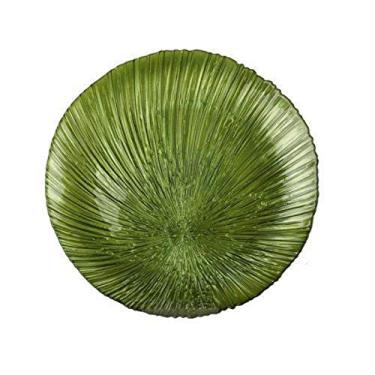 Imagem de Sousplat Folhagem em vidro D33cm cor verde