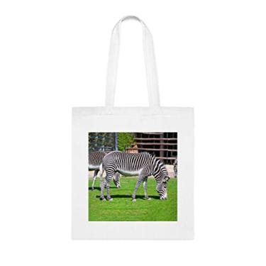 Imagem de Bolsa de zebra, presente para amantes de zebra, bolsa de ombro de zebra, bolsas reutilizáveis de zebra, ideia de presente de cesta de natal de aniversário, presente para ela, presente