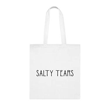 Imagem de Sacola de lágrimas salgadas, presente de lágrimas salgadas, bolsa de ombro de lágrimas salgadas, sacos reutilizáveis de lágrimas salgadas, ideia de presente de cesta de Natal de aniversário,