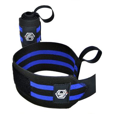 Imagem de Munhequeira Elástica (Par)- Preto e Azul UNICO