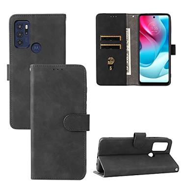 Imagem de For Motorola Moto G60S Solid Color Skin Feel Magnetic Buckle Horizontal Flip PU Leather Case with Holder & Card Slots & Wallet