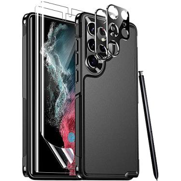 Imagem de Temdan Capa para Samsung Galaxy S22 Ultra, [testado em queda de nível militar] [proteção de airbag atualizada] traseira rígida com proteção resistente e macia capa à prova de choque para Sasmsung S22 Ultra 5G 6,8" 2022