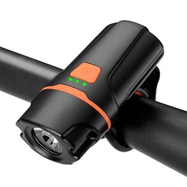 Imagem de GQYYS Luzes de bicicleta, luz de ciclismo recarregável por USB, lúmens potentes, 6 modos IPX6 à prova d'água para ciclismo de montanha e estrada, farol frontal de LED super