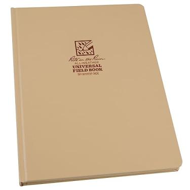 Imagem de Rite in the Rain Caderno de capa dura à prova de intempéries, 22 cm x 28,5 cm, capa bronzeada, padrão universal (nº 970TF-MX)