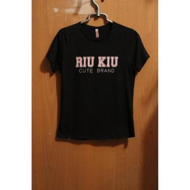 Imagem de Camiseta Baby Look Riu Kiu Cute Brand Feminina - Preto-Feminino