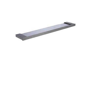 Imagem de Gunmetal Grey SUS304 Acessórios de banheiro Toalha Gancho Barra Racks Cabide de papel Suporte de escova de vaso sanitário Conjunto de prateleira de vidro de armazenamento de canto, prateleira de vidro