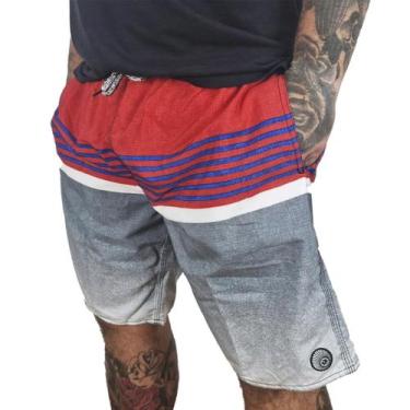 Imagem de Bermuda Shorts Surftrip Red And Grey Masculino