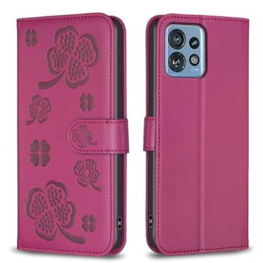 Imagem de Capa carteira para Motorola Moto Edge 40 Pro, com 3 cartões e 1 compartimento para dinheiro, capa de telefone flip de couro PU à prova de choque compatível com Moto Edge 40 Pro 5G 6,7 polegadas