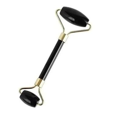 Imagem de Rolo Massageador Facial de Pedra de Jade Anti-Rugas (Kit Preto, x 5un)