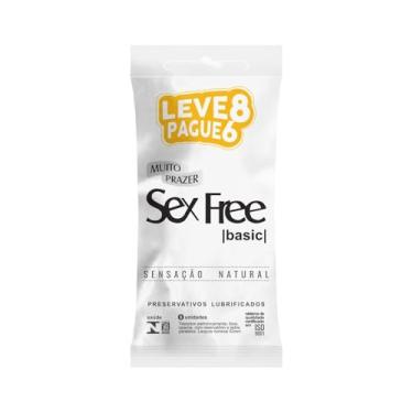 Imagem de Preservativo Sex Free Basic Lubrificado 8 Unidades