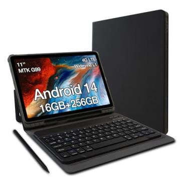 Imagem de AGM Tablet P2 com teclado, tablet Android de 11 polegadas com MTK G99, 16GB 256GB/2TB TF, 90Hz FHD IPS Touchscreen Widevine L1, bateria 12H, WiFi 5G, BT 5.0, câmera dupla, tablets 2025 com caneta