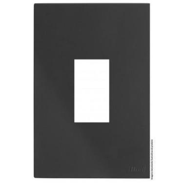 Imagem de Placa Para 1 Modulo Vertical Com Suporte 4X2 Brs12395-1Gr. - Blux Rect