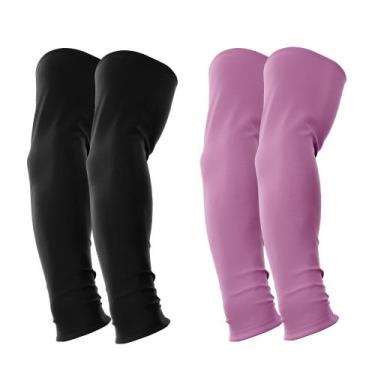 Imagem de Kit 2 Manguitos Proteção Solar Uv Vôlei Ciclismo Protetor Braço Moto -