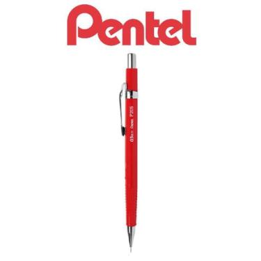 Imagem de Lapiseira Tecnica Pentel 0,5mm P-205 Sharp Vermelha