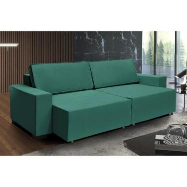 Imagem de Sofá Dallas 2.30m Retrátil  - Sofisticato, verde