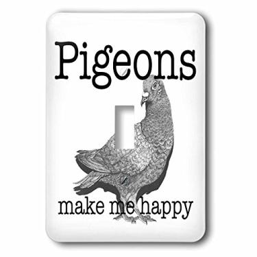 Imagem de 3dRose Lsp_149874_1 Pigeons Make Me Happy Light Switch Cover