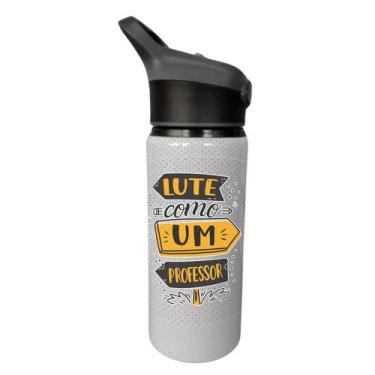 Imagem de Garrafa Squeeze 600ml Com Bico Retrátil Dia Dos Professores - LARANJA 