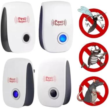 Imagem de Compre 2 Leve 3: Repelente Eletrônico Ultrassônico - Proteção Total Contra Insetos e Pragas!