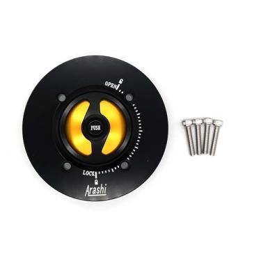 Imagem de Tampa de tanque de combustível sem chave CNC para Kawasaki VERSY.S-X 300, Z400, Z650, Z900, Ninja ZX-6R, Ninja 650, Ninja 400, VERSY.S 1000 KLZ1000DKF acessórios de substituição de motocicleta dourado